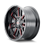 Mayhem 8115 Apollo 20x9 / 8x170 BP / 18mm Offset / 125.2mm Hub Black w/ Prism Red Wheel