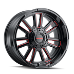 Mayhem 8115 Apollo 20x9 / 8x170 BP / 18mm Offset / 125.2mm Hub Black w/ Prism Red Wheel
