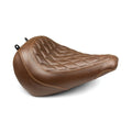 Mustang 18-21 Harley Fat Boy Wide Tripper Solo Seat Diamond Stitch - Brown