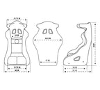 NRG FIA Competition Seat w/ Competition Fabric/ FIA homologated/ Head Containment - Medium