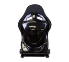 NRG FRP Bucket Seat - Reclinable (Black Cloth w/Red Stitching)