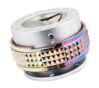 NRG Quick Release Kit - Pyramid Edition - Silver Body / Neochrome Pyramid Ring