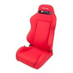 NRG Sport Seats (Pair) Type-R Cloth w/NRG Logo - Red w/Red Stitch