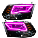 Oracle 09-17 RAM 1500 TRX Quad Pre-Assembled Headlights Blk Housing - w/ BC1 Controller