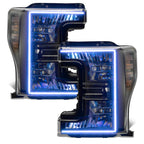 Oracle 17-19 Ford F-250 SD Dynamic Pre-Assembled Headlights - Halogen - Black Edition -
