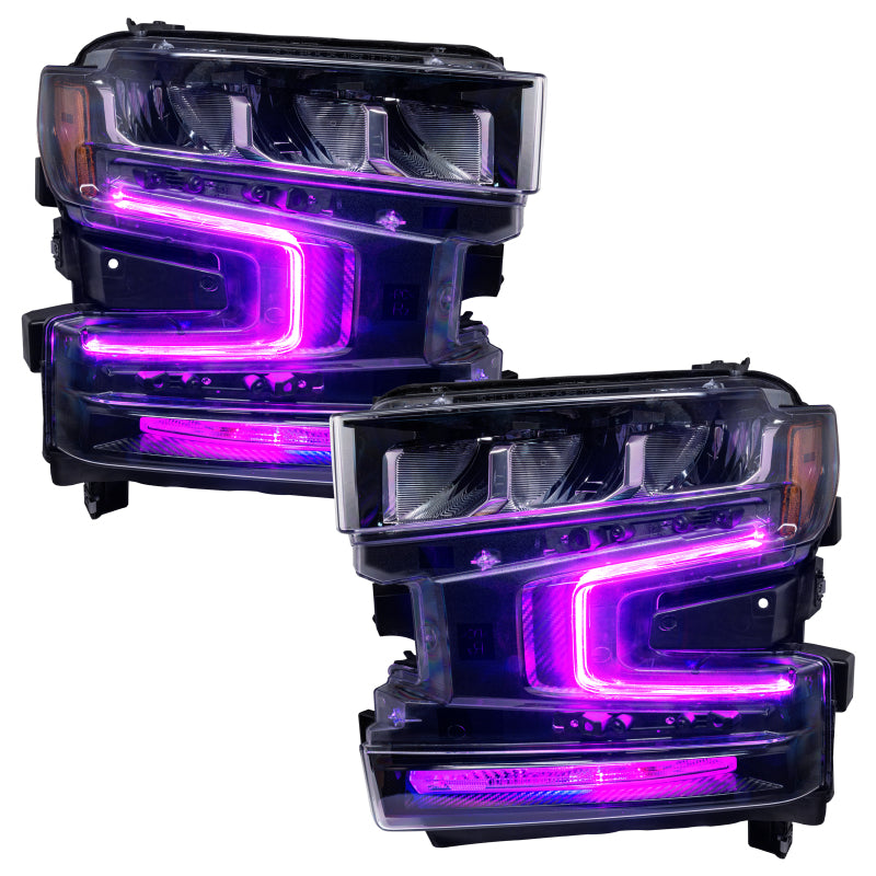 Oracle 19-21 Chevy Silverado 1500 RGB+W Headlight DRL Kit - ColorSHIFT w/ BC1 Controller