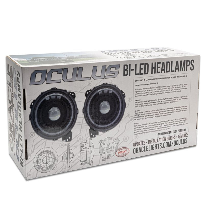 Oracle Jeep Wrangler JL Oculus Bi-LED Projector Headlights- Graphite Metallic - 5500K