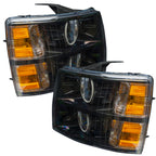 Oracle Lighting 07-13 Chevrolet Silverado Assembled Halo Headlights Round Style -Blue
