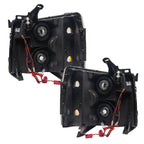 Oracle Lighting 07-13 Chevrolet Silverado Pre-Assembled LED Halo Headlights-Red