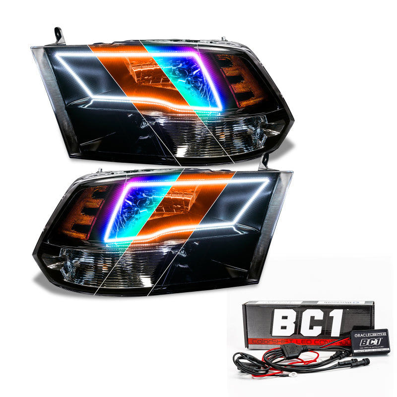 Oracle Lighting 09-18 RAM 1500 Sport Halo Headlights - Blk Housing w/BC1 Controller