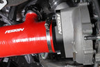 PERRIN 22-26 Subaru WRX / 20-25 LGT & OBXT Turbo Inlet Hose w/Turbo Adapter Flange (Short) - Red