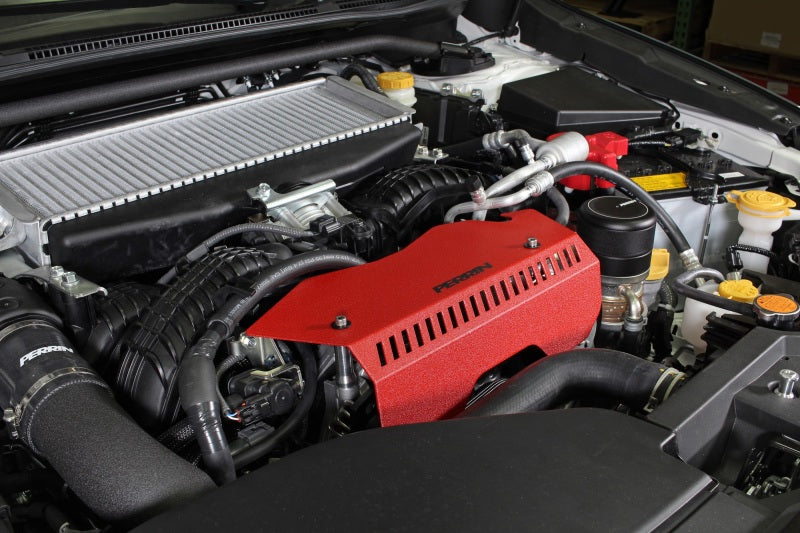 PERRIN 22-25 Subaru WRX Pulley Cover - Red (TALL - For Use w/o PERRIN AOS)