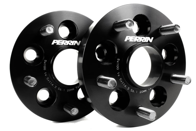 PERRIN Subaru/Toyota/Scion 20mm Wheel Adapter (Bolt-On Type) 5x100 to 5x114.3 w/56mm Hub - Pair