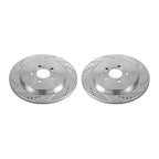 Power Stop 13-14 Ford Mustang Rear Evolution Drilled & Slotted Rotors - Pair