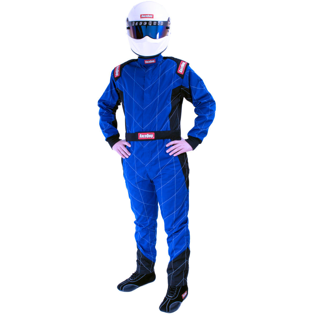 RaceQuip Blue Chevron-1 Suit - SFI-1 XL Racequip Racing Suits