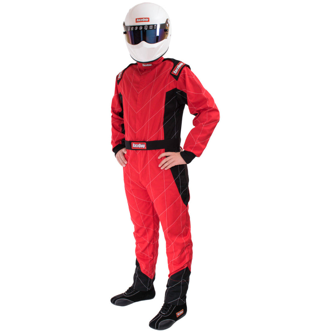 RaceQuip Red Chevron-1 Suit - SFI-1 XL Racequip Racing Suits