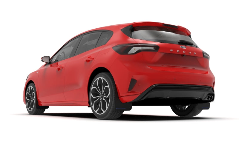Rally Armor 19-25 Ford Focus ST MK4 Black UR Mud Flap w/Red Logo