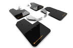 Rally Armor 21-25 Ford Bronco (Steel Bmpr - NO Rptr/Sprt - NO RR/RB) Blk Mud Flap w/Cy Orange Logo