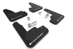 Rally Armor 21-26 Ford Mustang Mach-E/GT/Rally Black Mud Flap w/White Logo