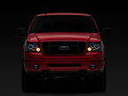Raxiom 04-08 Ford F-150 Dual LED Halo Projector Headlights- Black Housing (Clear Lens)