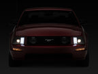 Raxiom 05-09 Ford Mustang w/ Halogen Projector Headlights- Black Housing (Clear Lens) (No GT500 )
