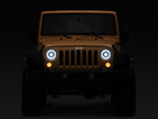 Raxiom 07-18 Jeep Wrangler JK Axial Series LED Headlights- Black Housing (Clear Lens)
