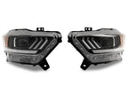Raxiom 15-17 Ford Mustang GT350 GT500 LED Projector Headlights- Black Housing (Clear Lens)