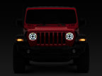 Raxiom 18-22 Jeep Wrangler JL/ JT 9-Inch LED Headlights w/ DRL and Halo- Black Housing (Clear Lens)