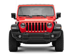 Raxiom 18-22 Jeep Wrangler JL/JT Axial 9-Inch LED Headlights w/RGB Halo- Black Housing (Clear Lens)