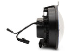 Raxiom 18-22 Jeep Wrangler JL/JT Axial 9-Inch LED Headlights w/RGB Halo- Black Housing (Clear Lens)
