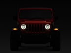Raxiom 18-22 Jeep Wrangler JL/JT Axial Series LED Headlights- Black Housing (Clear Lens)