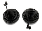 Raxiom 97-18 Jeep Wrangler TJ/JK Axial 7-Inch LED Headlights w/RGB Halo- Black Housing (Clear Lens)