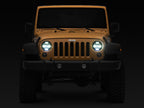 Raxiom 97-18 Jeep Wrangler TJ/JK Axial Series 13-LED Headlights- Black Housing (Clear Lens)