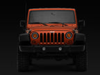 Raxiom 97-18 Jeep Wrangler TJ/JK Axial Spider LED Headlight w/ Amber DRL- Chrome Hsng (Clear Lens)