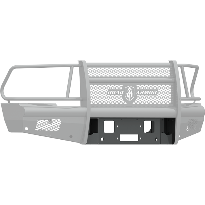 Road Armor 10-18 Dodge 2500 Vaquero Front Winch Plate - Tex Blk Road Armor Bumpers - Steel