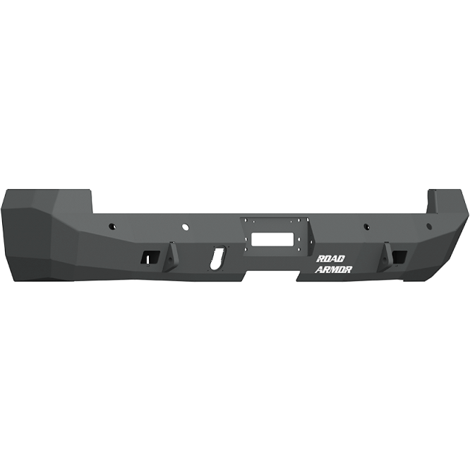Road Armor 10-18 Ram 2500 Stealth Rear Winch Bumper w/Sensor Holes - Tex Blk (WARN M8000 Only) Road Armor Bumpers - Steel