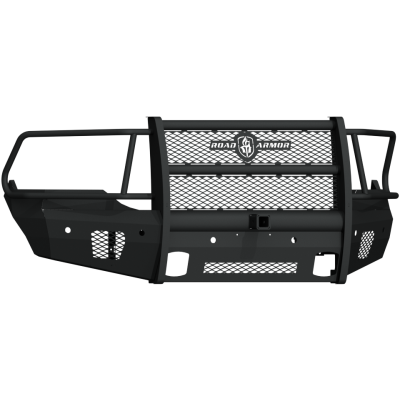 Road Armor 13-18 Ram 1500 Vaquero Front Bumper Full Guard 2in Receiver - Tex Blk Road Armor Bumpers - Steel
