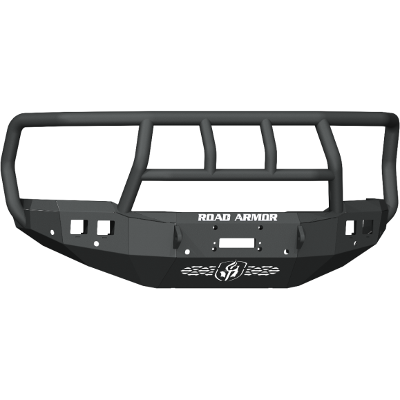 Road Armor 19-20 Ram 2500 Stealth Front Winch Bumper w/Titan II Guard/6 Sensor Holes - Tex Blk Road Armor Bumpers - Steel