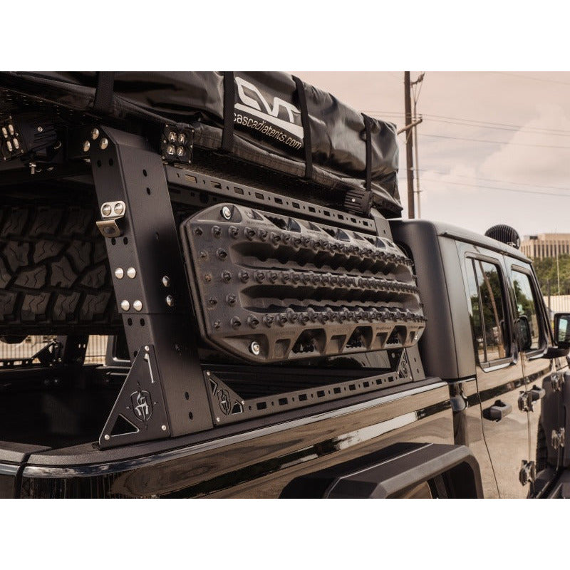 Road Armor Universal 5ft Bed TRECK Adj Bed Rack - Tex Blk (w/o Brackets) Road Armor Bed Racks