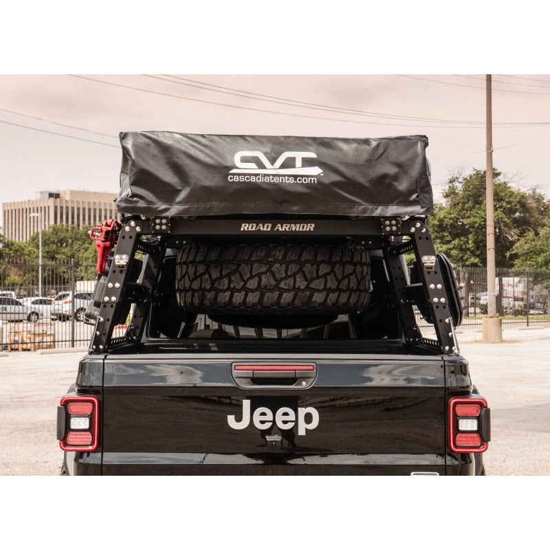 Road Armor Universal 5ft Bed TRECK Adj Bed Rack - Tex Blk (w/o Brackets) Road Armor Bed Racks