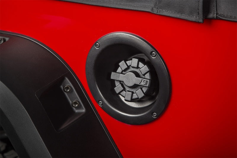 Rugged Ridge 01-19 Jeep Wrangler TJ/LJ/JK/JL Black Elite Aluminum Fuel Cap Rugged Ridge Fuel Caps