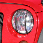 Rugged Ridge 07-18 Jeep Wrangler JK Black Headlight Euro Guards Rugged Ridge Light Covers and Guards