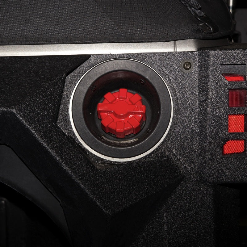 Rugged Ridge 07-20 Jeep Wrangler JK/JL / 2020 Gladiator JT Red Aluminum Elite Fuel Cap Rugged Ridge Fuel Caps