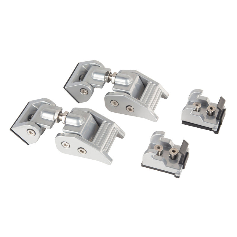 Rugged Ridge 202018-20 Jeep Wrangler JL / 2020 Jeep Gladiator Silver Hood Catch Kit Rugged Ridge Brackets