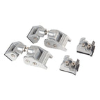 Rugged Ridge 202018-20 Jeep Wrangler JL / 2020 Jeep Gladiator Silver Hood Catch Kit Rugged Ridge Brackets