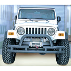 Rugged Ridge 3-In Dbl Tube Front Winch Bumper w/Hoop 76-06 Models Rugged Ridge Bumper Accessories