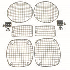 Rugged Ridge 97-06 Jeep Wrangler TJ Black Stone Guard Set Rugged Ridge Light Covers and Guards