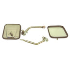 Rugged Ridge 97-06 Jeep Wrangler TJ Stainless Steel CJ-Style Side Mirror Kit Rugged Ridge Exterior Trim