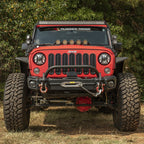 Rugged Ridge Arcus Front Bumper Tube Overrider Black JK Rugged Ridge Bumpers - Steel