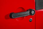 Rugged Ridge Elite Dr Hndle Inserts Black Tread 2Dr 07-18 Jeep Wrangler JK Rugged Ridge Doors